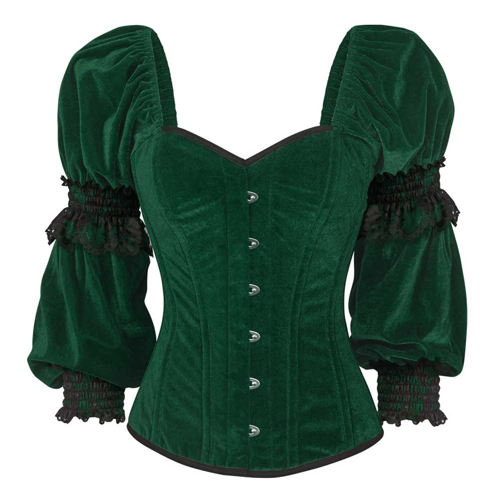 Attitude Corsets - Tibanna Overbust corset - Green